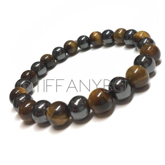 Stone Hematite Tiger Eye Bracelet - Picture 6 of 9
